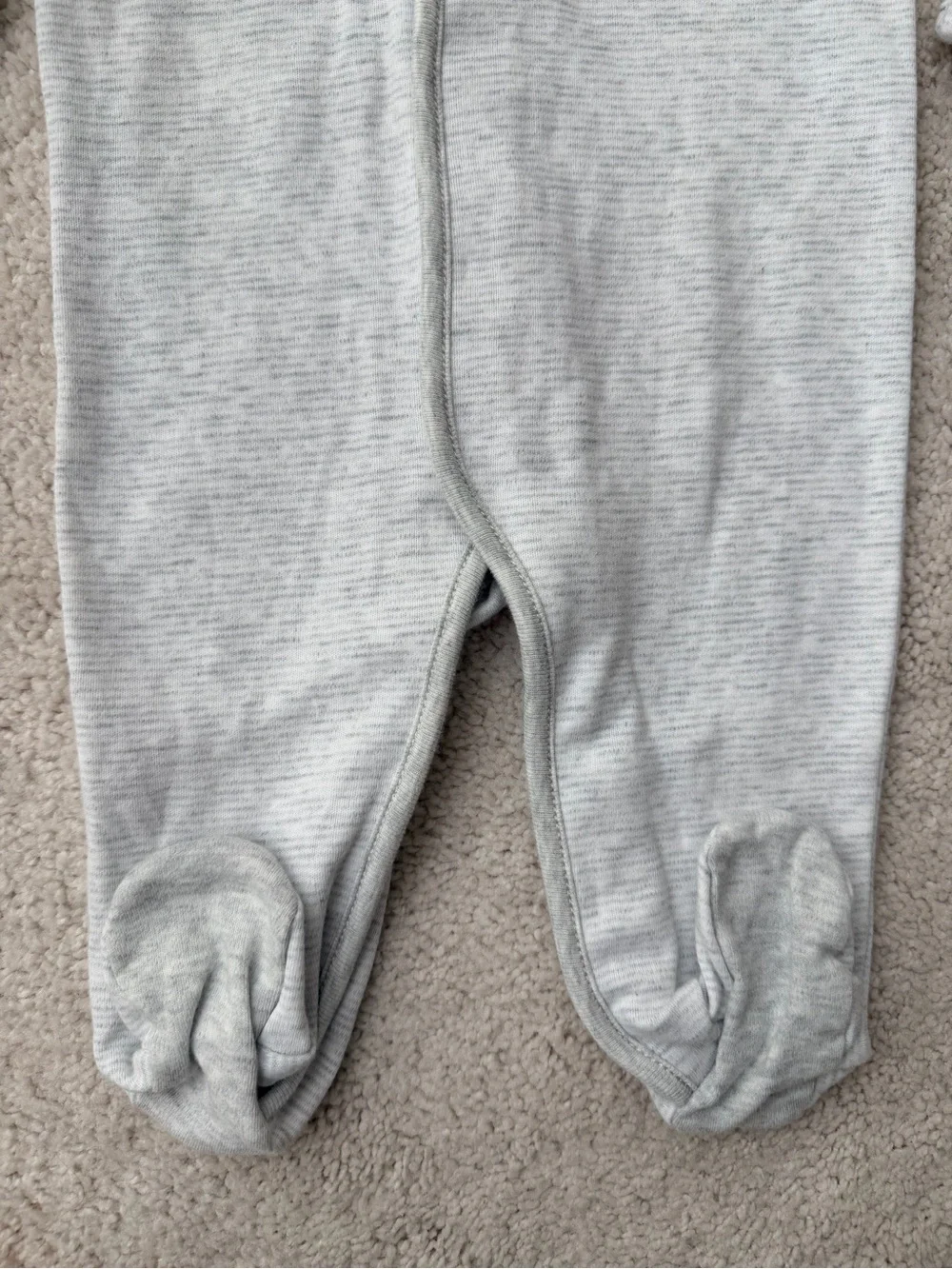 Ralph Lauren Light Gray Baby Footed One-Piece